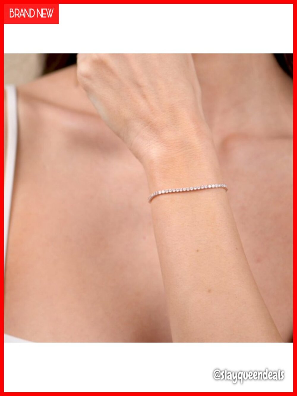 14K Gold Plated Adjustable CZ Tennis Bracelet - Picture 5 of 5
